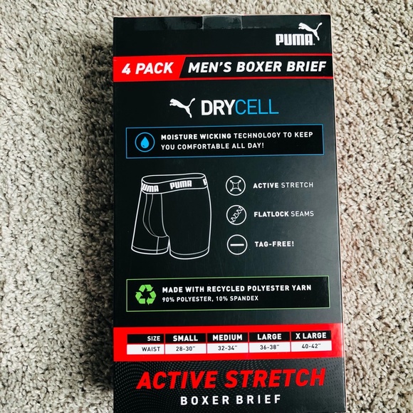 NWT Puma 4 Pack Premium Boxer Briefs Various Colors Size Medium & Large - Picture 5 of 7